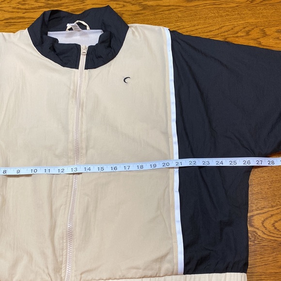 ZYIA Active Jacket Lightweight Netted Lining Color Block Tan/White/Black Size L - Picture 6 of 15